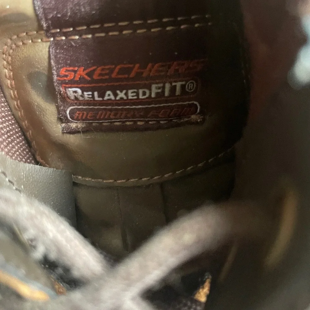 SKECHERS Men's Segment Brown Baillo Boots Memory Foam 64265 - SIZE 7 relaxed fit